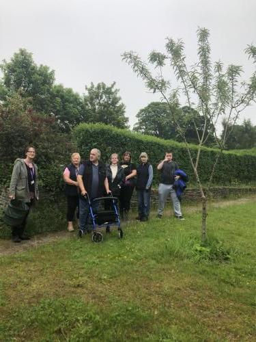 "Our meeting for carers week and grow your own with members of the NEWCIS community garden project." [Gill, Steph, Dawn, Paula, Val & Bryn with Julie & Linda]